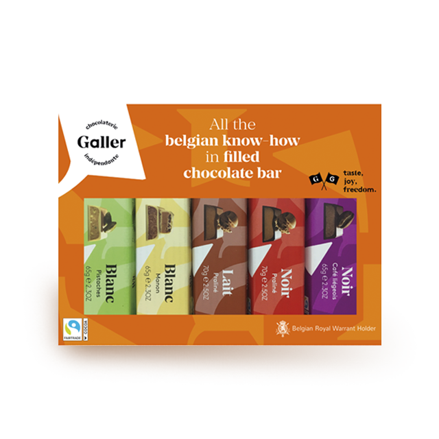 Galler Noir Praliné filled bar